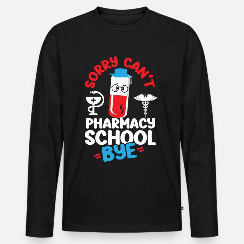 Pharmacy Tech Technician - Men's Premium Organic Long Sleeve Shirt - black