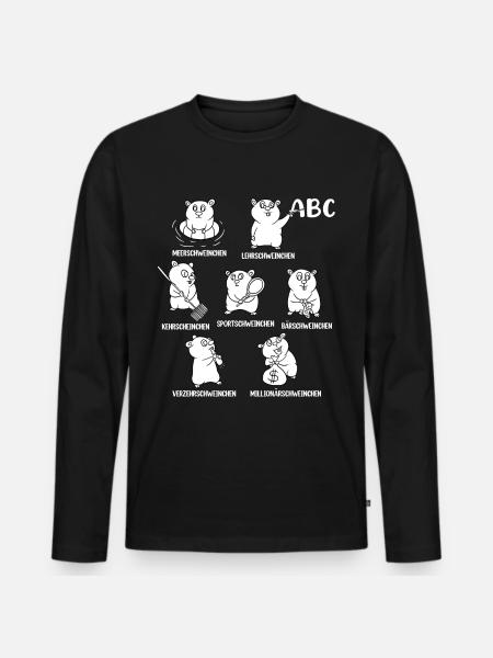 Guinea pig - Men's Premium Organic Long Sleeve Shirt - black