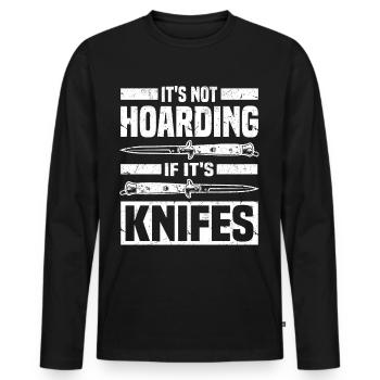 Collecting knives - Men's Premium Organic Long Sleeve Shirt - black - Front - Nico (187cm)