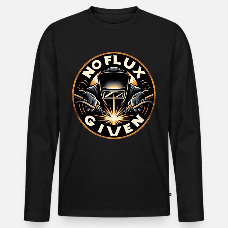 no flux given 9 - Männer Premium Bio Langarmshirt - Schwarz