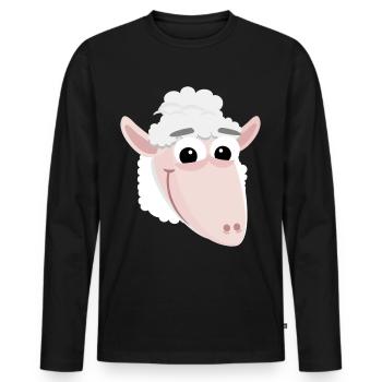 Funny Sheep - Men's Premium Organic Long Sleeve Shirt - black - Front - Nico (187cm)
