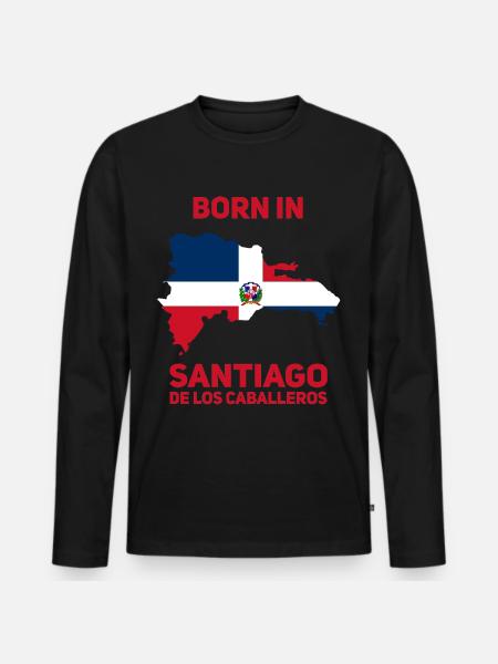 Dominican Republic - Men's Premium Organic Long Sleeve Shirt - black