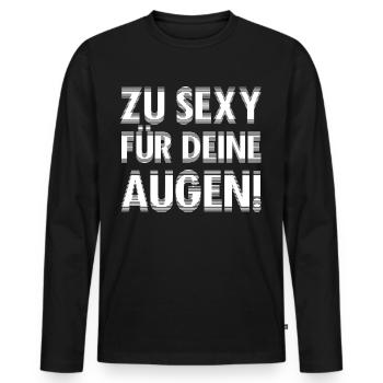 Zu sexy - Männer Premium Bio Langarmshirt - Schwarz - Vorne - Nico (187cm)