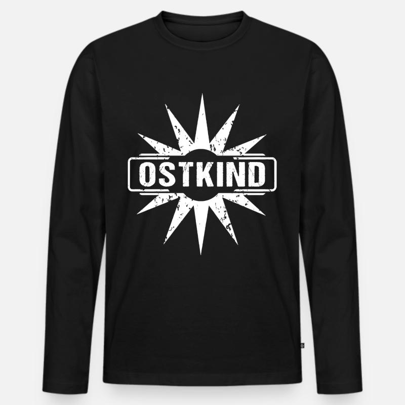 Ostkind Ossi DDR Kind - Männer Premium Bio Langarmshirt - Schwarz