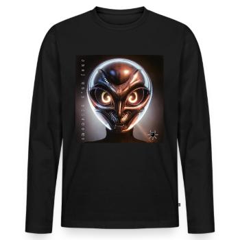 monster #009 Zukunft - Männer Premium Bio Langarmshirt - Schwarz - Vorne - Nico (187cm)