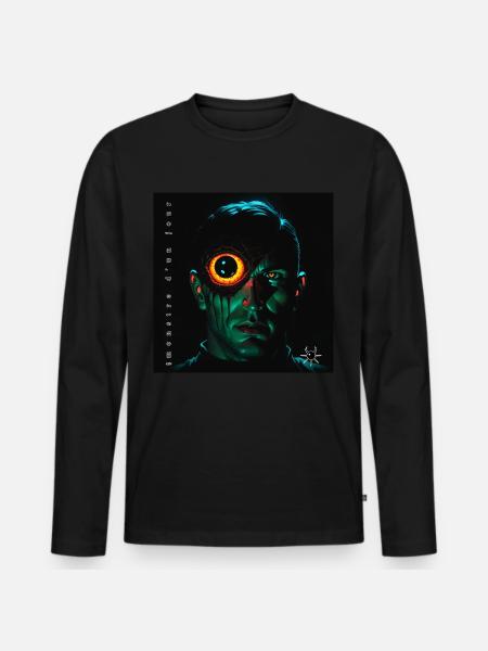 Monster #024 BioBorg - Männer Premium Bio Langarmshirt - Schwarz