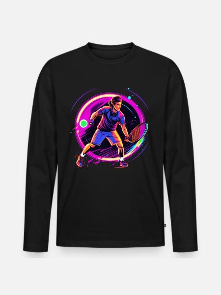 Tennis - Men's Premium Organic Long Sleeve Shirt - black