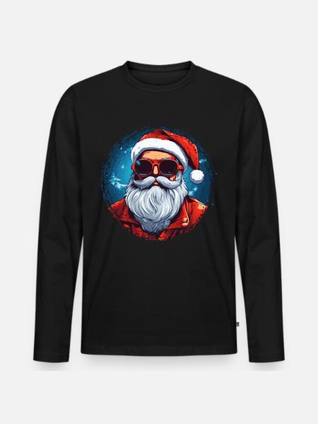 Merry Christmas - Men's Premium Organic Long Sleeve Shirt - black