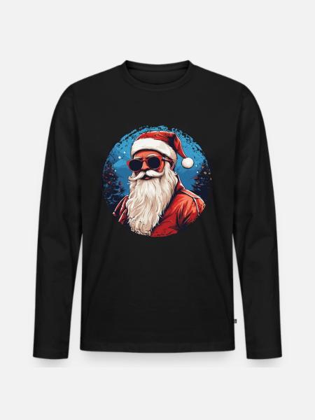 Merry Christmas - Men's Premium Organic Long Sleeve Shirt - black