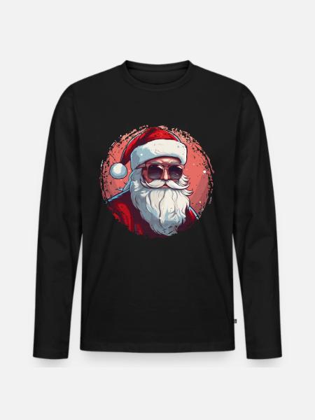 Merry Christmas - Men's Premium Organic Long Sleeve Shirt - black