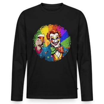 Carnaval Kölle Alaaf escalade Chant, Danse Cologne - T-shirt manches longues Premium bio Homme - noir - Devant - Nico (187cm)