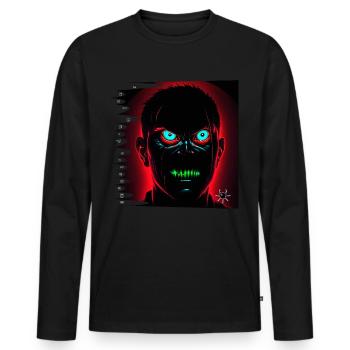 Monster #041 Monster Wrath!! - Men's Premium Organic Long Sleeve Shirt - black - Front - Nico (187cm)