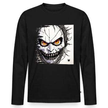 Monster #068 Barbed Wire - Men's Premium Organic Long Sleeve Shirt - black - Front - Nico (187cm)