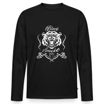 Tattoo Bear - Männer Premium Bio Langarmshirt - Schwarz - Vorne - Nico (187cm)