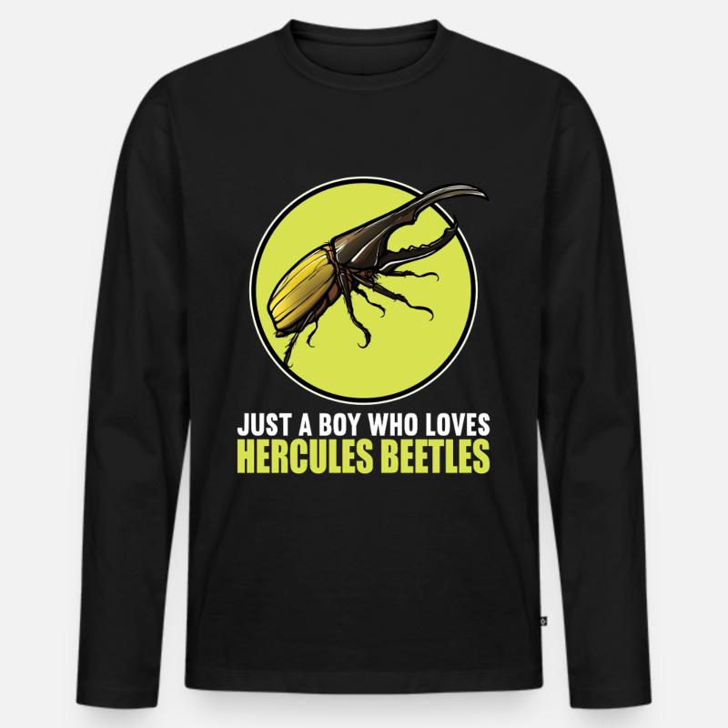Herkuleskäfer - Männer Premium Bio Langarmshirt - Schwarz