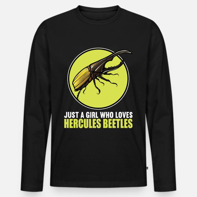 Herkuleskäfer - Männer Premium Bio Langarmshirt - Schwarz