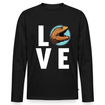 Moray eels Moray eel - Men's Premium Organic Long Sleeve Shirt - black - Front - Nico (187cm)