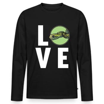 Vipères de brousse Vipère de brousse - T-shirt manches longues Premium bio Homme - noir - Devant - Nico (187cm)