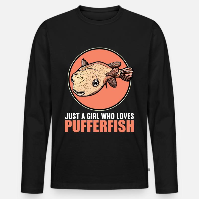 Kugelfische Kugelfisch - Männer Premium Bio Langarmshirt - Schwarz