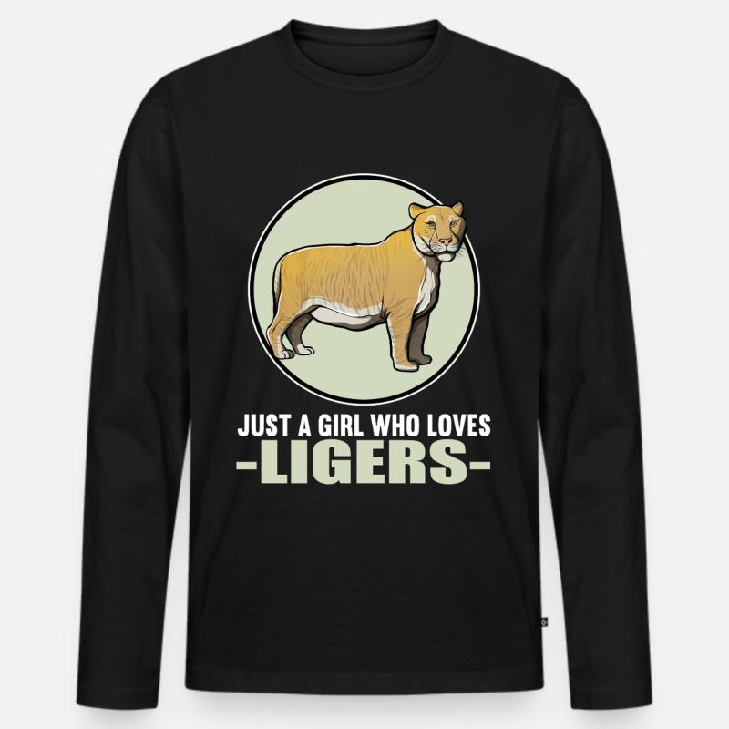 Ligers Liger - Männer Premium Bio Langarmshirt - Schwarz