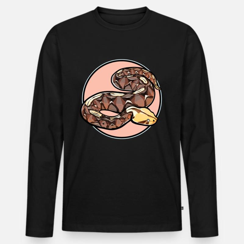 Gabunvipern Gabunviper - Männer Premium Bio Langarmshirt - Schwarz
