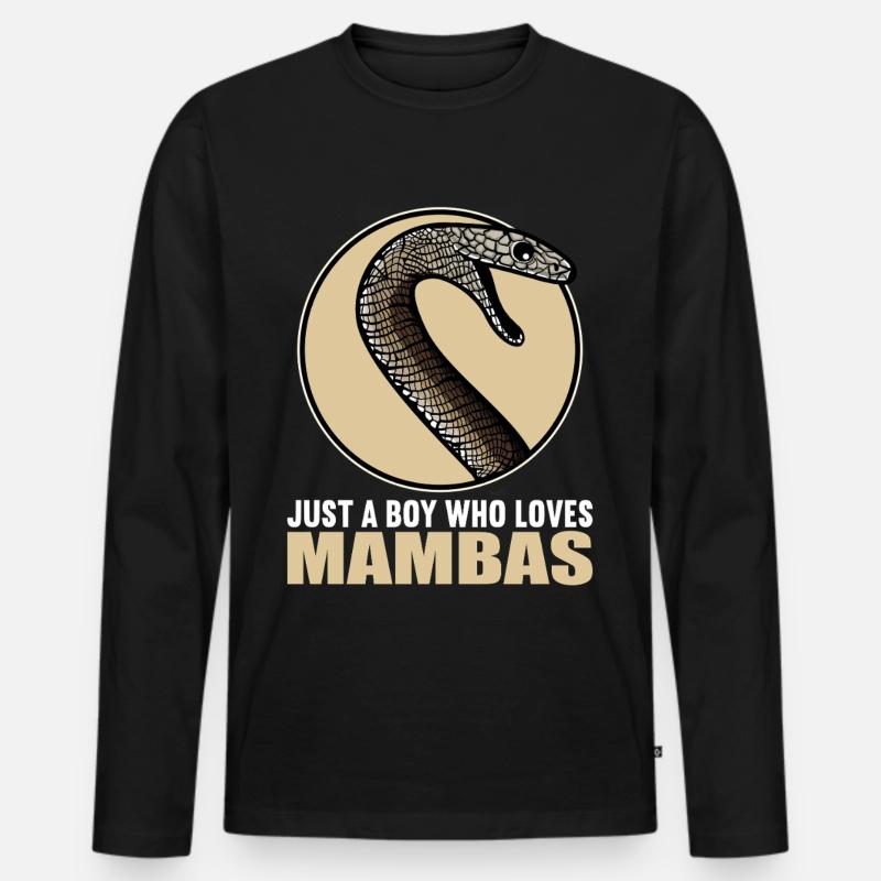 Mambas Mamba - Männer Premium Bio Langarmshirt - Schwarz