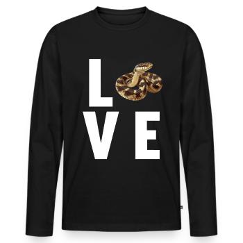 Serpents Serpent - T-shirt manches longues Premium bio Homme - noir - Devant - Nico (187cm)