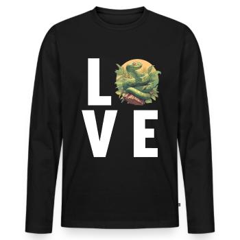 Serpents Serpent - T-shirt manches longues Premium bio Homme - noir - Devant - Nico (187cm)