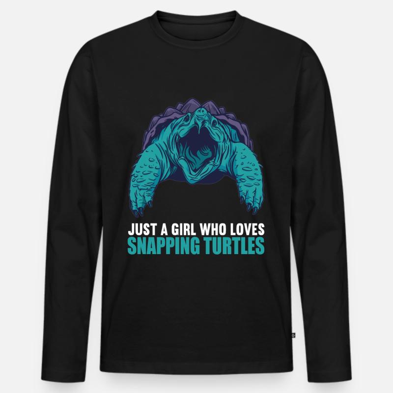 Snapping Turtles Snapping Turtle - Men's Premium Organic Long Sleeve Shirt - black