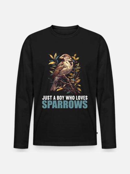 Sparrows Sparrow - Men's Premium Organic Long Sleeve Shirt - black