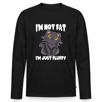 Meow persan in surpoids obese grand grand je ne - T-shirt manches longues Premium bio Homme - noir - Devant - Nico (187cm)