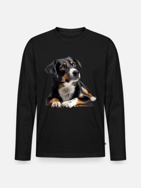 Danish Swedish Farmdog - Men's Premium Organic Long Sleeve Shirt - black