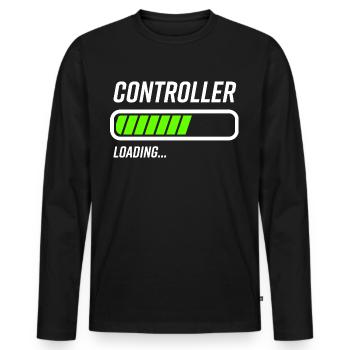 Controller Loading Ladebalken - Männer Premium Bio Langarmshirt - Schwarz - Vorne - Nico (187cm)