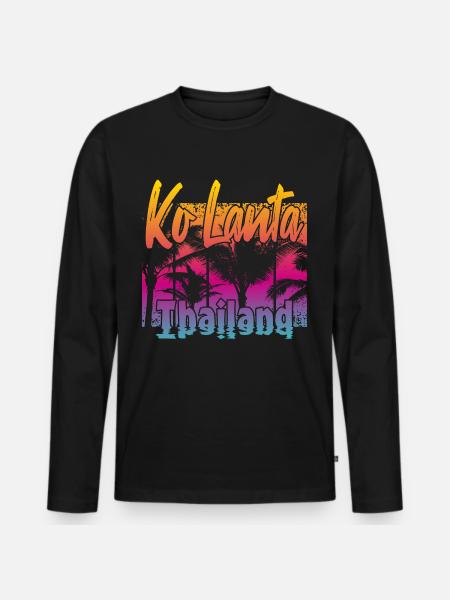 Ko Lanta Thailand - Men's Premium Organic Long Sleeve Shirt - black