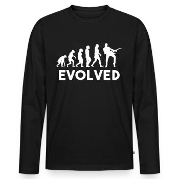 Bassist Bass Guitarre - Men's Premium Organic Long Sleeve Shirt - black - Front - Nico (187cm)