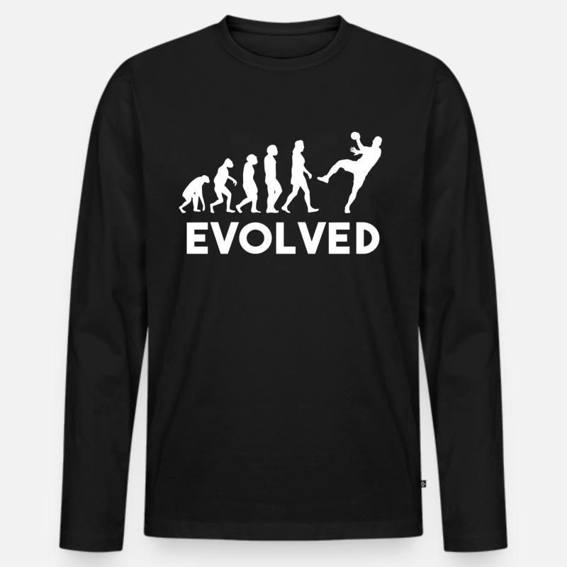 handball evolution - Männer Premium Bio Langarmshirt - Schwarz