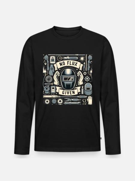 No Flux Given 18 - Men's Premium Organic Long Sleeve Shirt - black