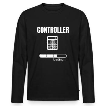 Controller Controlling Occupation Finance Job Gift - Men's Premium Organic Long Sleeve Shirt - black - Front - Nico (187cm)