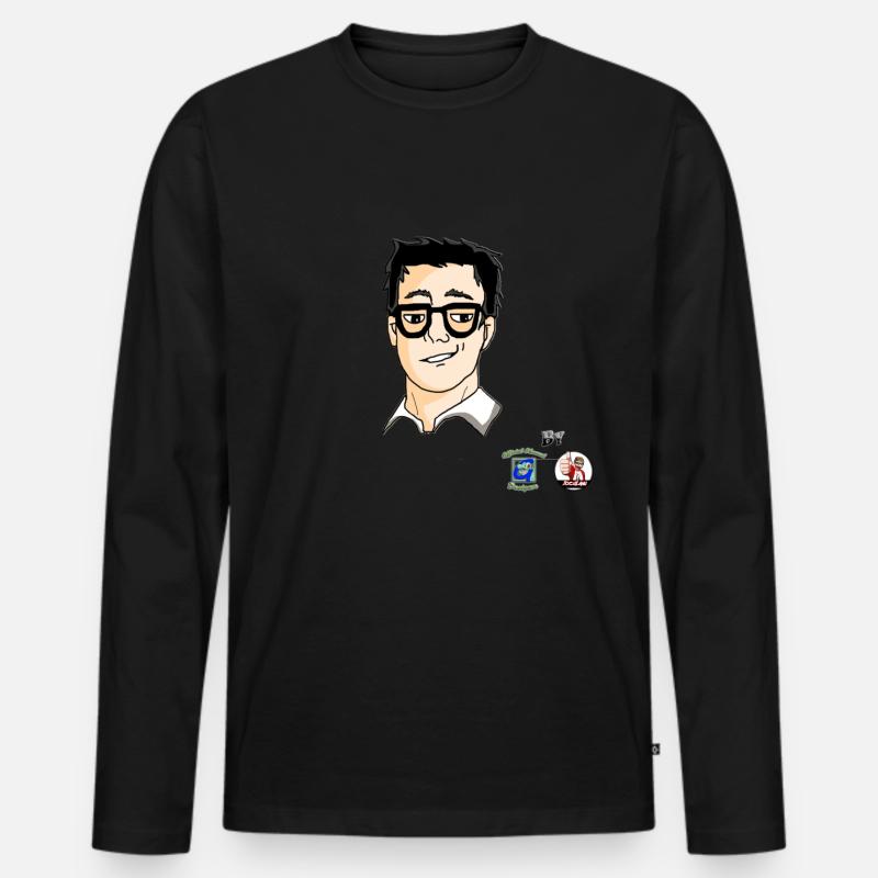 iocukappa - Männer Premium Bio Langarmshirt - Schwarz