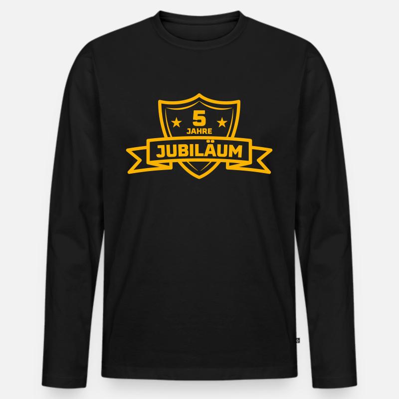 5 Jahre Jubiläum Geschenkidee - Männer Premium Bio Langarmshirt - Schwarz