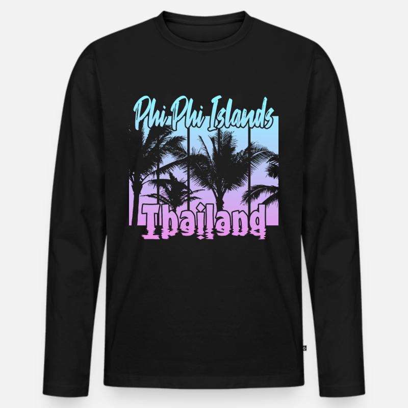Phi Phi Islands Thailand - Männer Premium Bio Langarmshirt - Schwarz