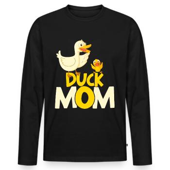 Propriétaire de canard Canard Mère Canard Amoureux Canard - T-shirt manches longues Premium bio Homme - noir - Devant - Nico (187cm)
