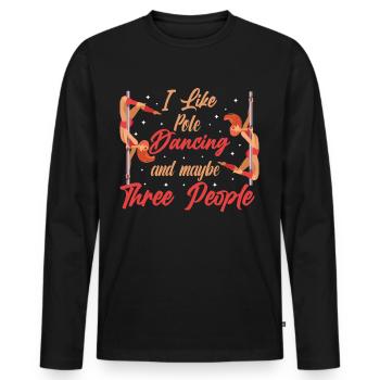 Pole Dance Tanzen Pole Dance Tänzerin - Männer Premium Bio Langarmshirt - Schwarz - Vorne - Nico (187cm)
