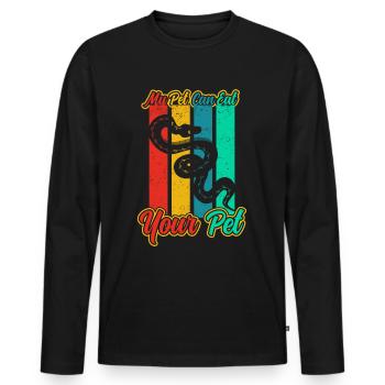 Snake owners Snake lovers Snakes - Men's Premium Organic Long Sleeve Shirt - black - Front - Nico (187cm)