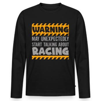 Racetrack Race Car Racing Autosport - Men's Premium Organic Long Sleeve Shirt - black - Front - Nico (187cm)