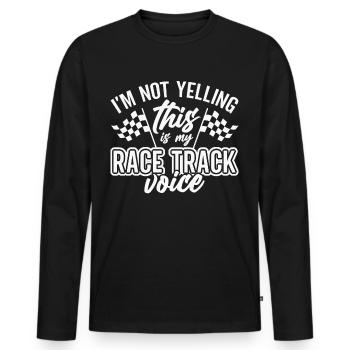Rennstrecke Rennen Autorennen Autosport - Männer Premium Bio Langarmshirt - Schwarz - Vorne - Nico (187cm)