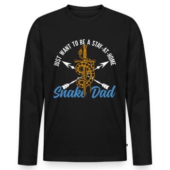 Snake owners Snake lovers Snakes - Men's Premium Organic Long Sleeve Shirt - black - Front - Nico (187cm)