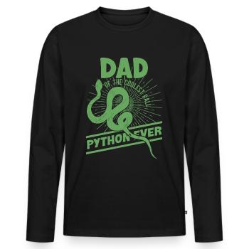 Schlangenbesitzer Schlangenliebhaber Schlangen - Männer Premium Bio Langarmshirt - Schwarz - Vorne - Nico (187cm)