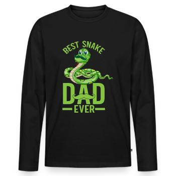 Snake owners Snake lovers Snakes - Men's Premium Organic Long Sleeve Shirt - black - Front - Nico (187cm)