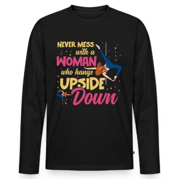Pole Dance Tanzen Pole Dance Tänzerin - Männer Premium Bio Langarmshirt - Schwarz - Vorne - Nico (187cm)
